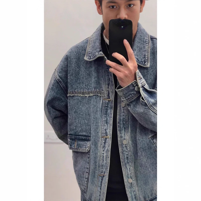 Herren Modische Denim-Jacke Nord Taschen