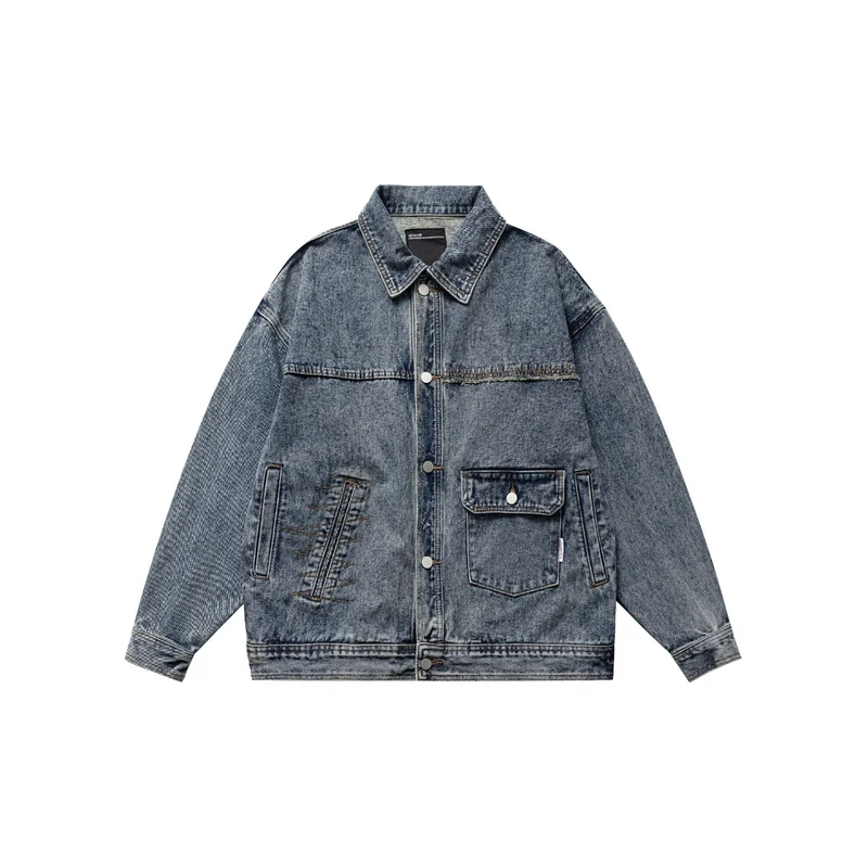 Herren Modische Denim-Jacke Nord Taschen