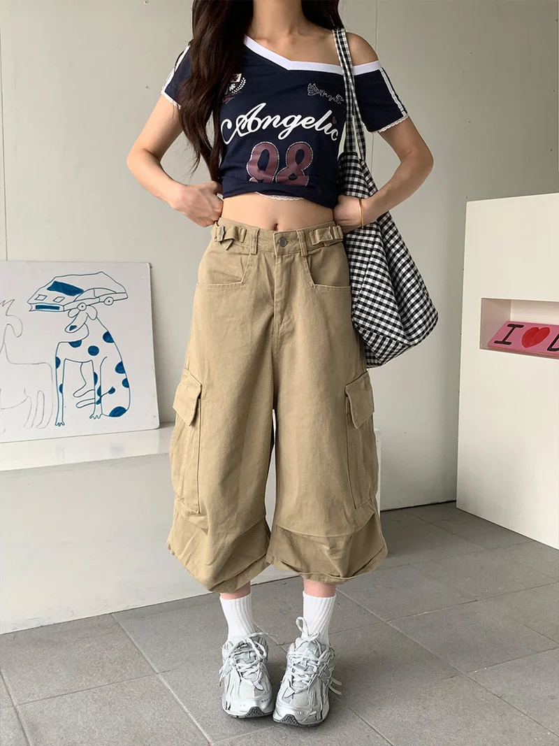 Damen Trendige Cargo-Shorts Nord Taschen