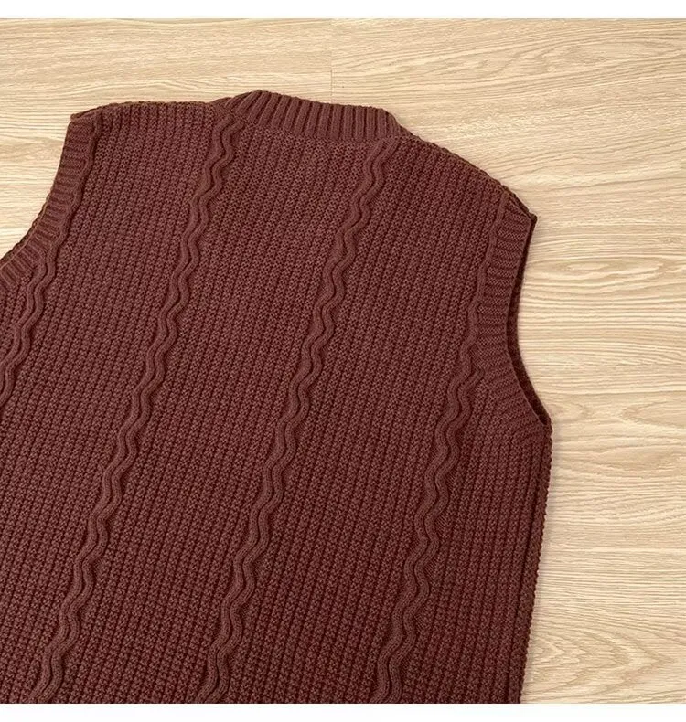 Damen Strickpullover ohne Ärmel Nord Taschen