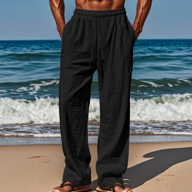 Herren Lässige Strandhose mit elastischem Bund und praktischen Seitentaschen