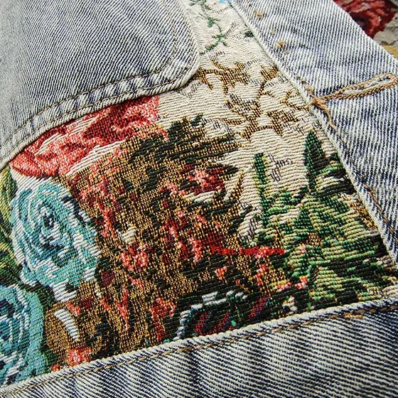 Floral Jeansjacke für Damen Juli
