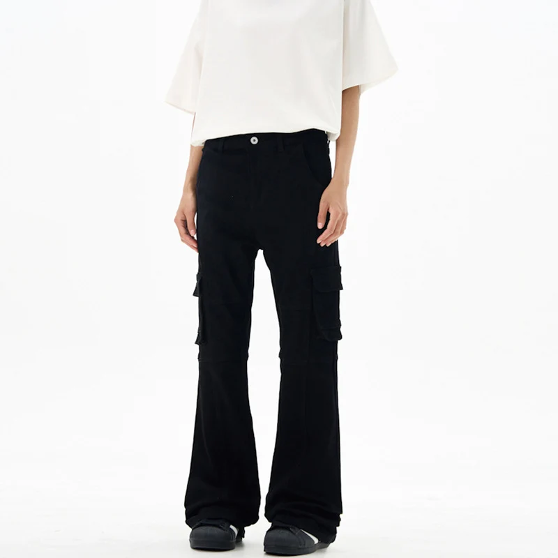 Damen Cargohose im Flared-Cut mit Utility-Taschen und verlängertem Saum Nord Taschen