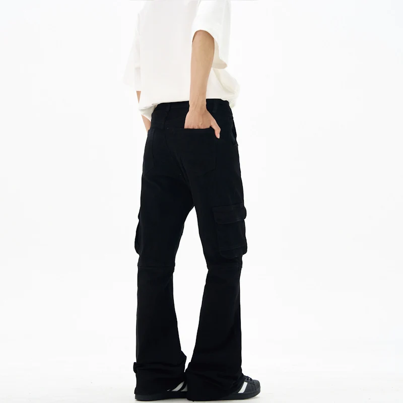 Damen Cargohose im Flared-Cut mit Utility-Taschen und verlängertem Saum Nord Taschen