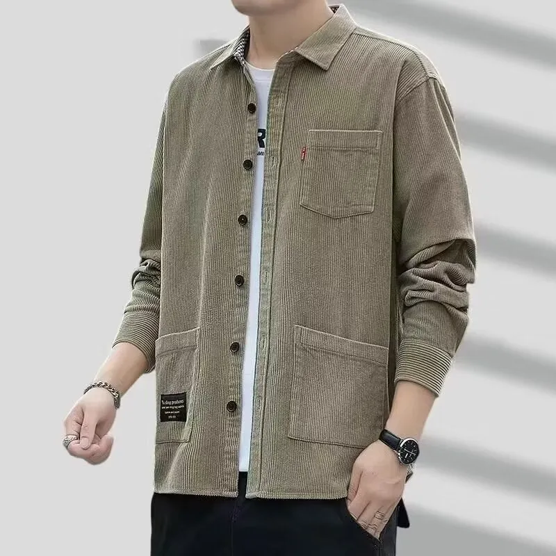 Herren modische Cordjacke Nord Taschen