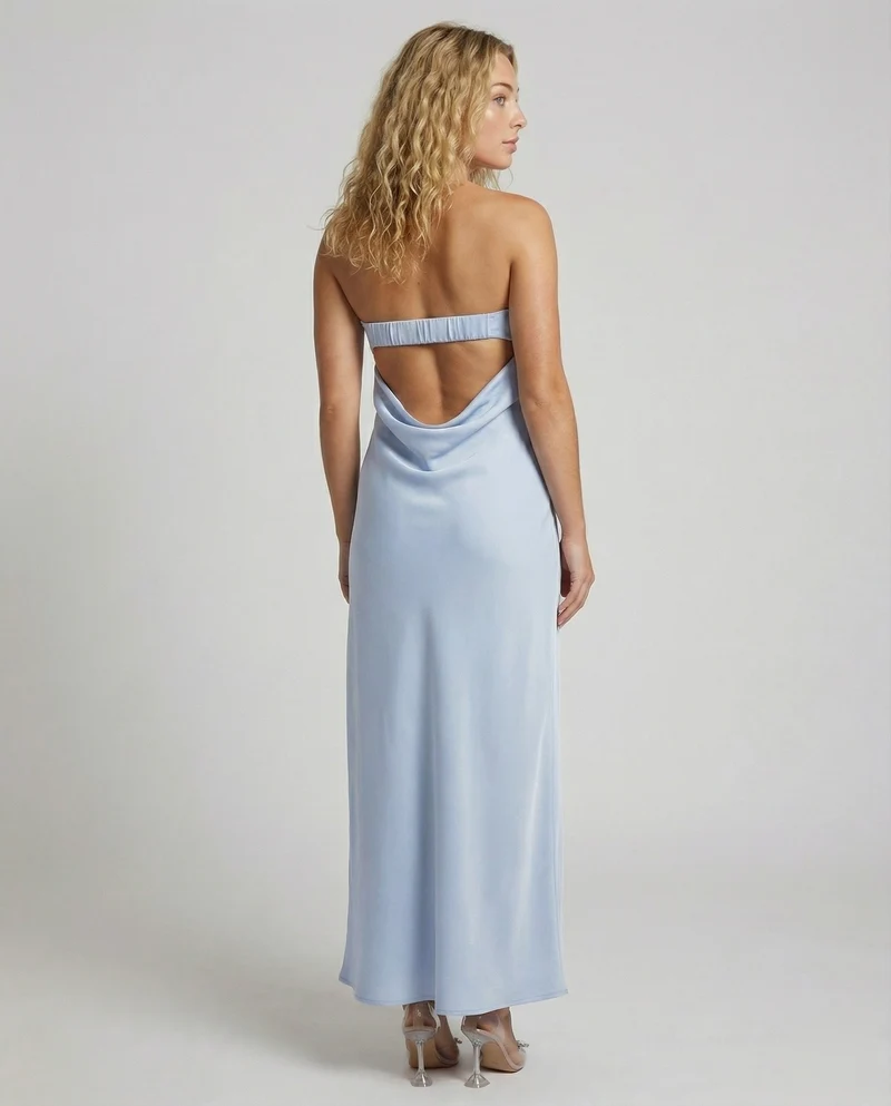 Damen Bustier-Slipkleid Clean-Look Seitenschlitz