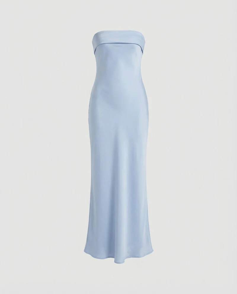 Damen Bustier-Slipkleid Clean-Look Seitenschlitz