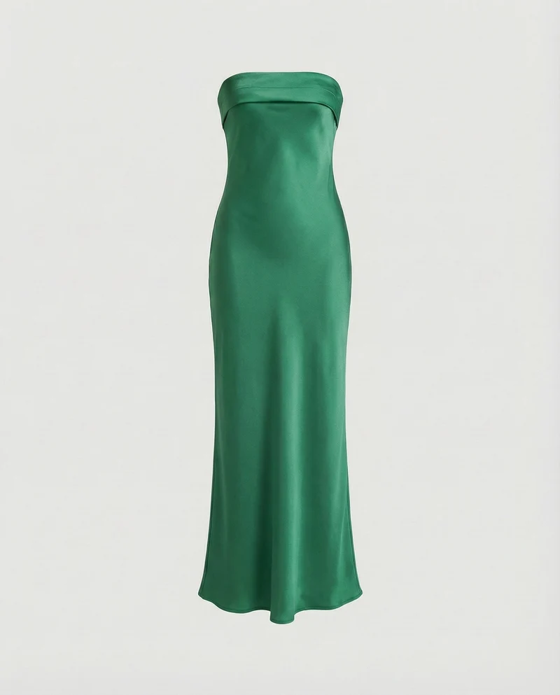 Damen Bustier-Slipkleid Clean-Look Seitenschlitz