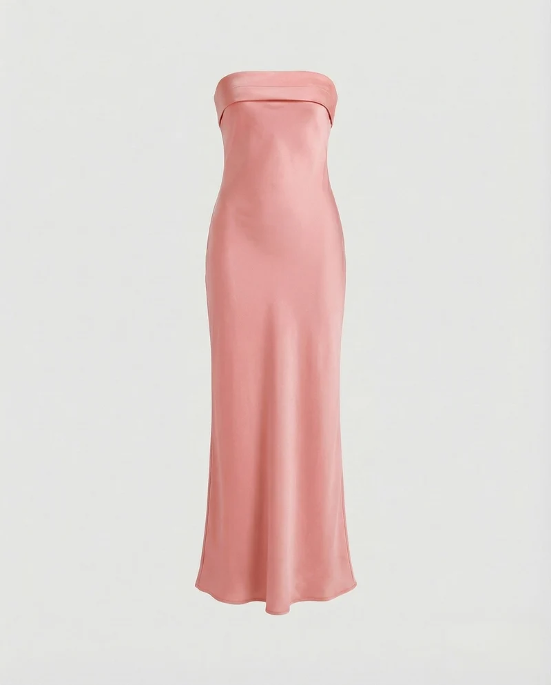 Damen Bustier-Slipkleid Clean-Look Seitenschlitz