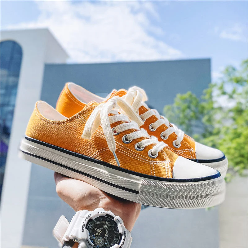 Damen Leichte Canvas-Sneaker mit rutschfester Sohle