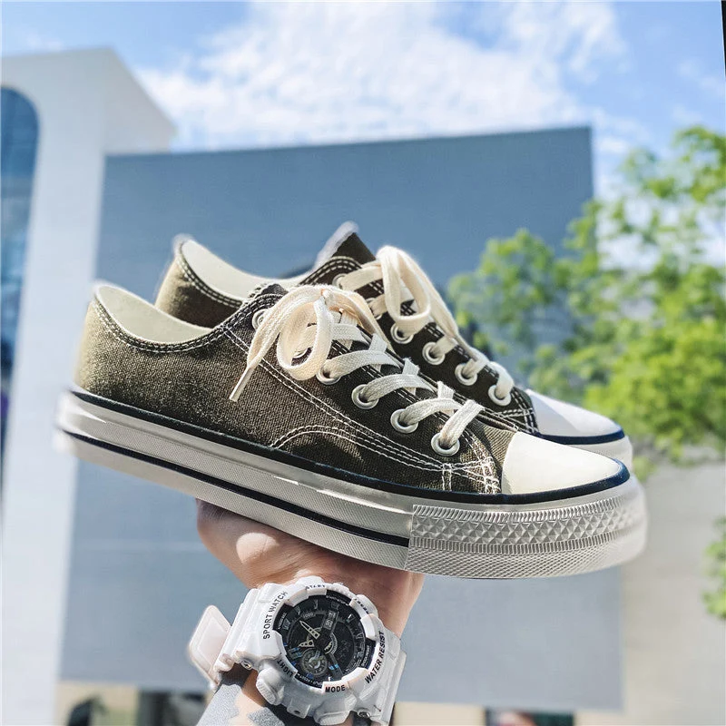Damen Leichte Canvas-Sneaker mit rutschfester Sohle