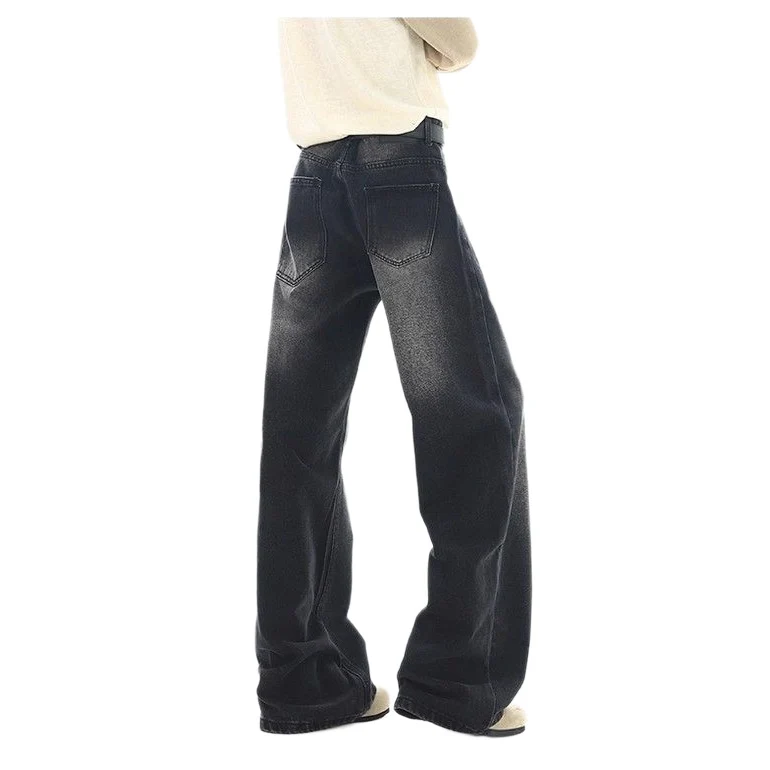 Damen Hochtaillierte Weite Jeans Nord Taschen