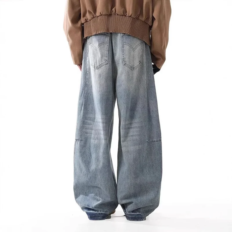 Damen Hoch taillierte Baggy-Jeans Nord Taschen