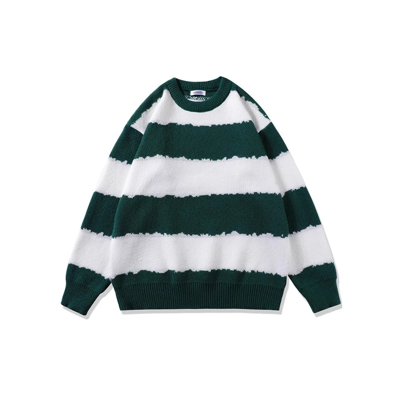 Damen Gemütlicher gestreifter Pullover Nord Taschen