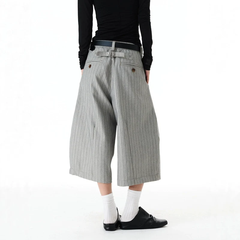 Damen Weitgeschnittene Streifenhose Nord Taschen