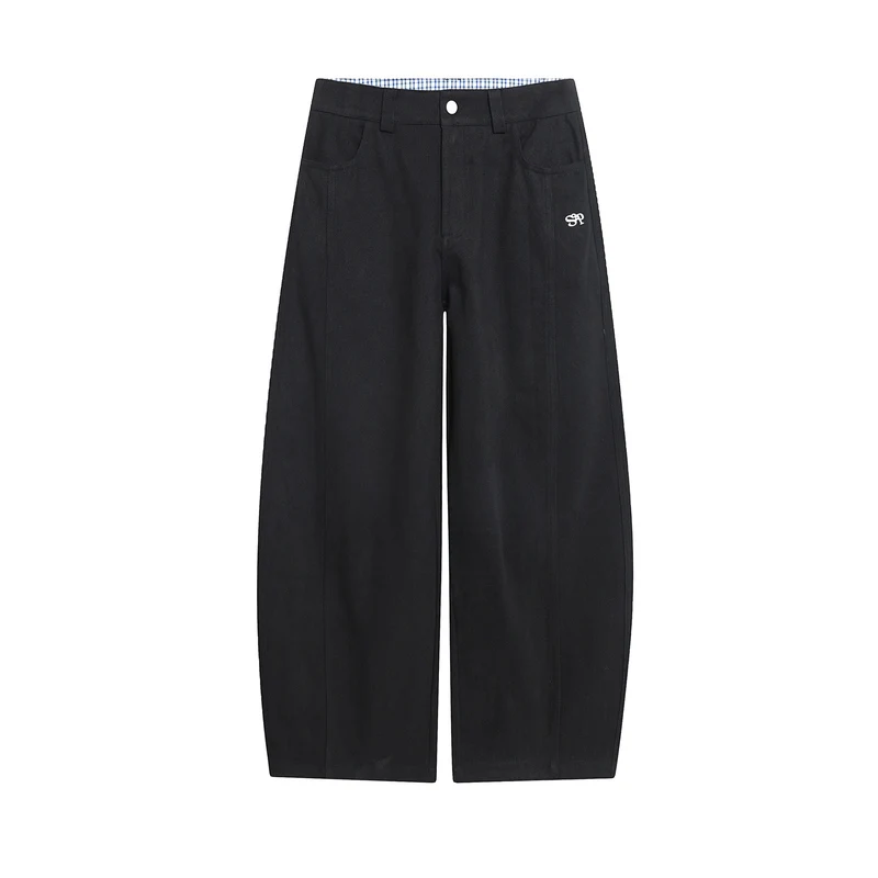 Damen Weitgeschnittene modische Stoffhose Nord Taschen