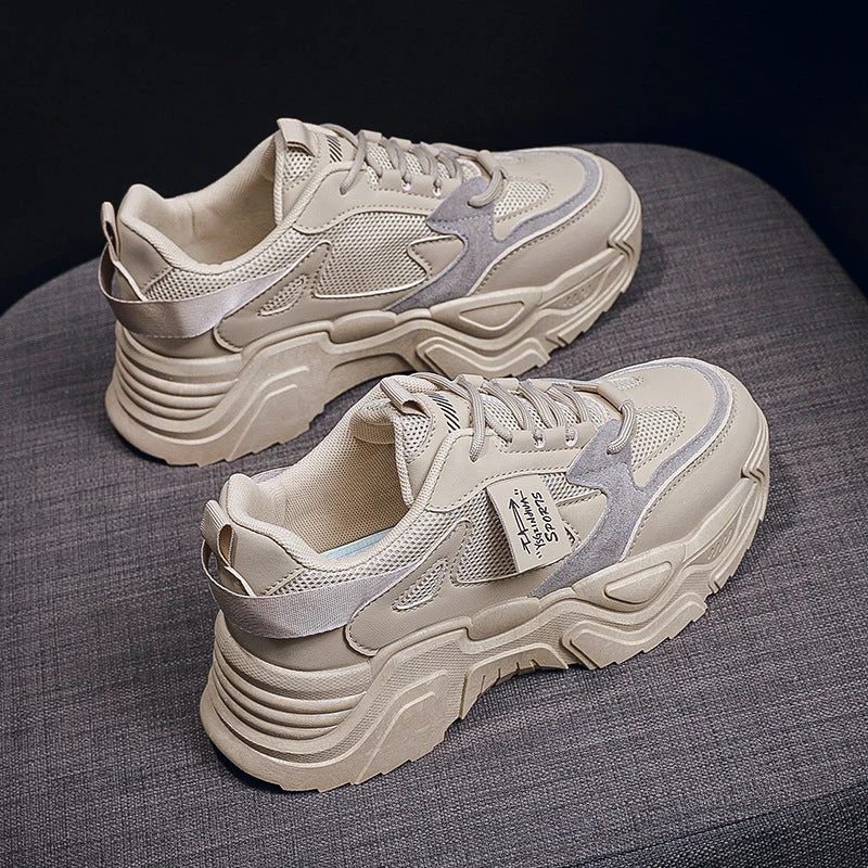 Damen Sneakers im modernen Chunky-Stil mit atmungsaktivem Obermaterial und gepolsterter Sohle