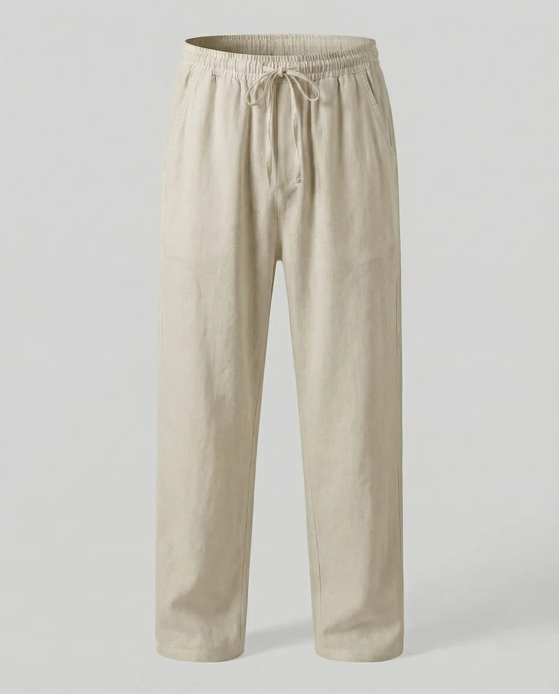 Herren lässige Leinen-Loungehose im Zen-Stil
