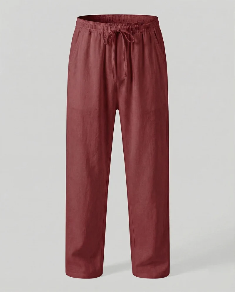 Herren lässige Leinen-Loungehose im Zen-Stil