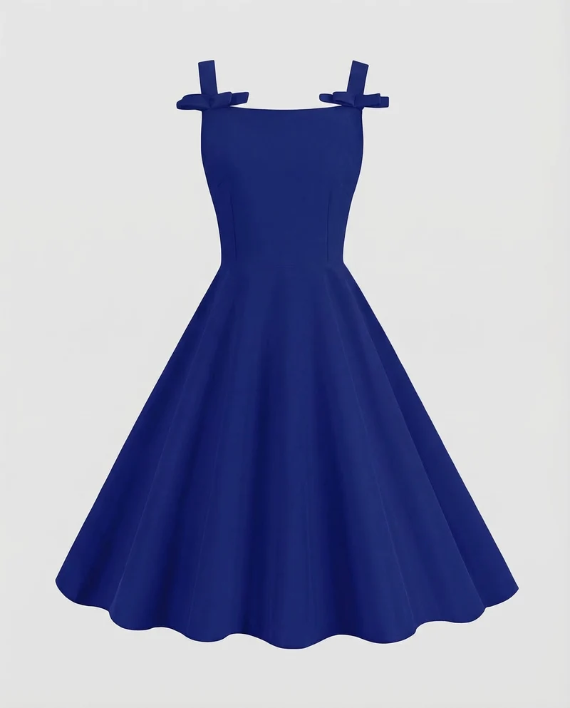 Damen Kleid Tellerrock Figurbetont