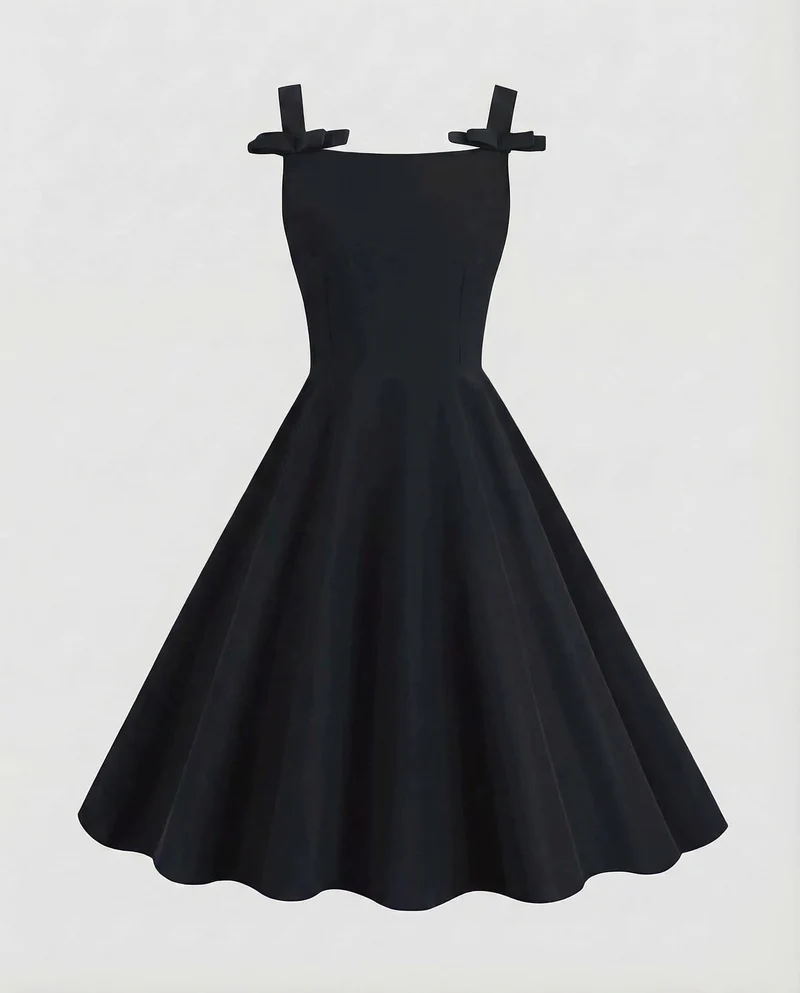 Damen Kleid Tellerrock Figurbetont