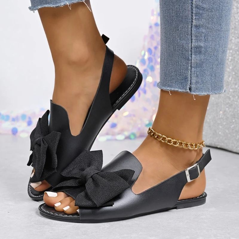 Damen Sling Sandalen mit eleganten Schleifen Nord Taschen