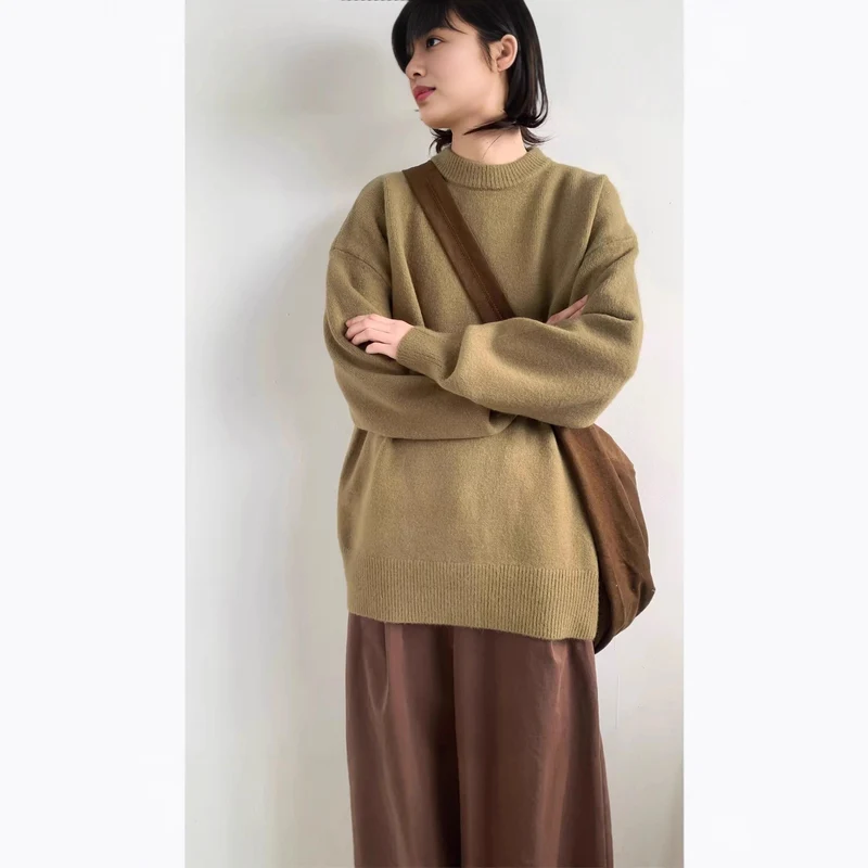Damen Eleganter Oversized Pullover Nord Taschen