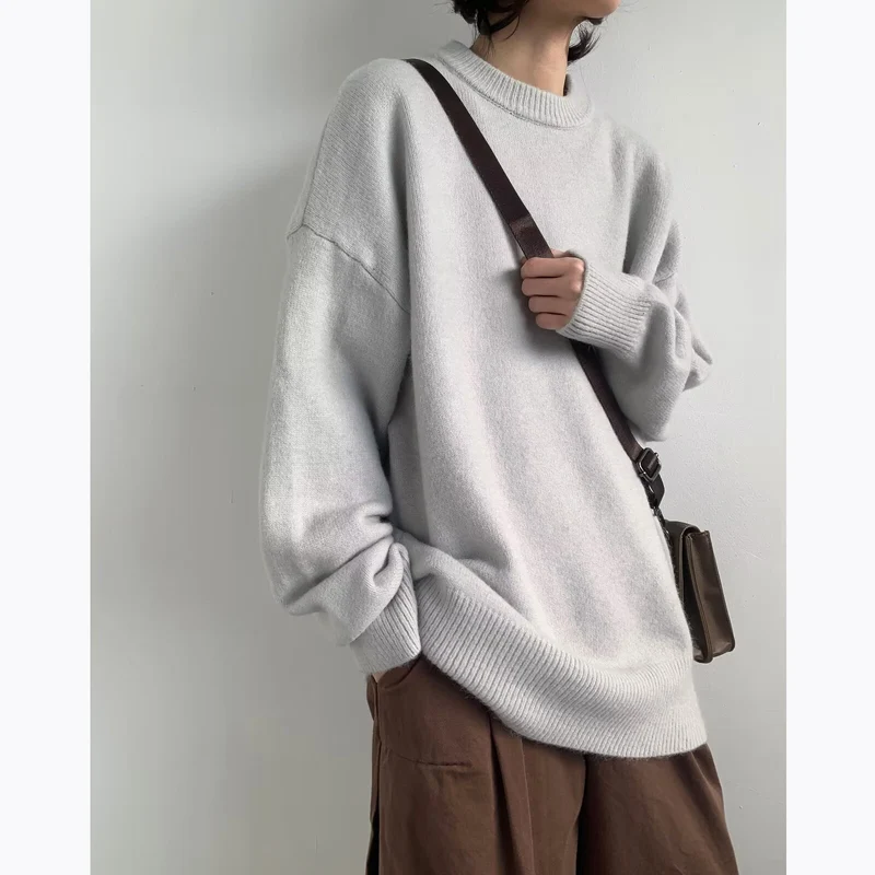 Damen Eleganter Oversized Pullover Nord Taschen