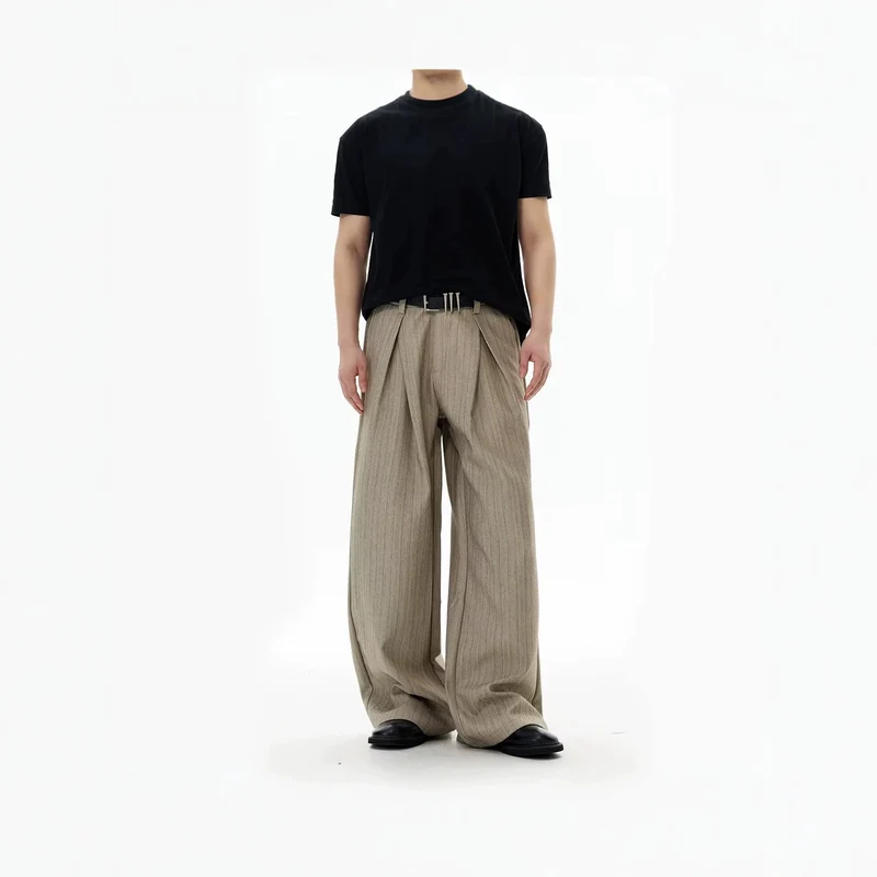 Damen Elegante und weite Hochbundhose mit Plissee Nord Taschen