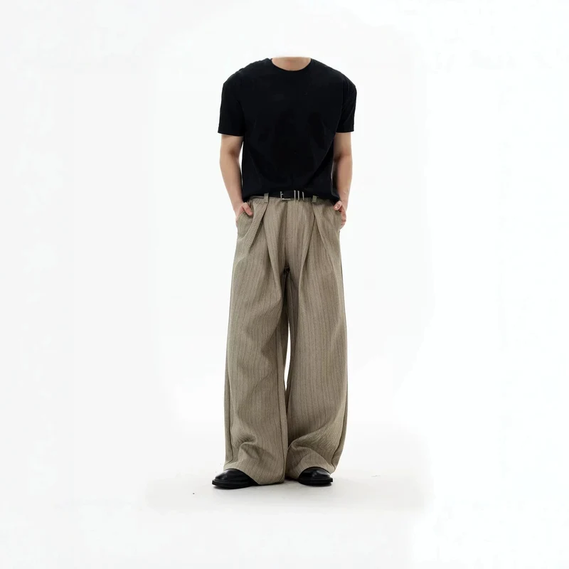 Damen Elegante und weite Hochbundhose mit Plissee Nord Taschen