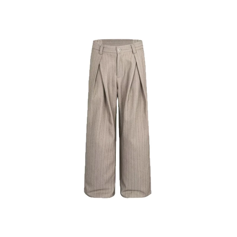 Damen Elegante und weite Hochbundhose mit Plissee Nord Taschen