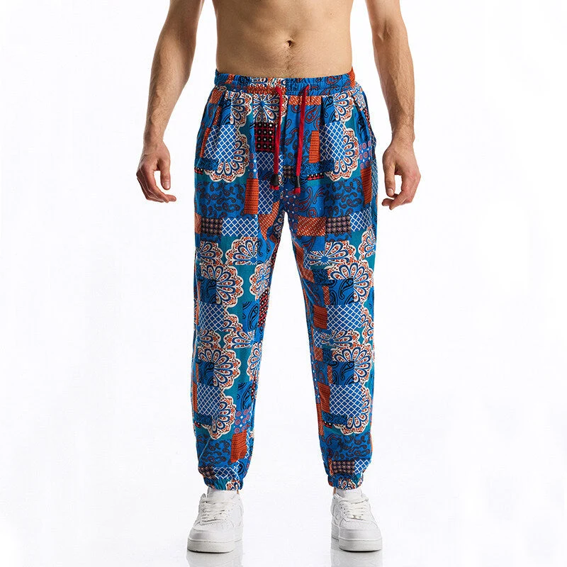 Herren Jogginghose mit modernem Patchwork-Design