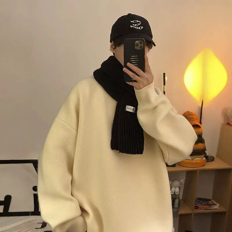 Herren Lässiger Oversized Pullover Nord Taschen