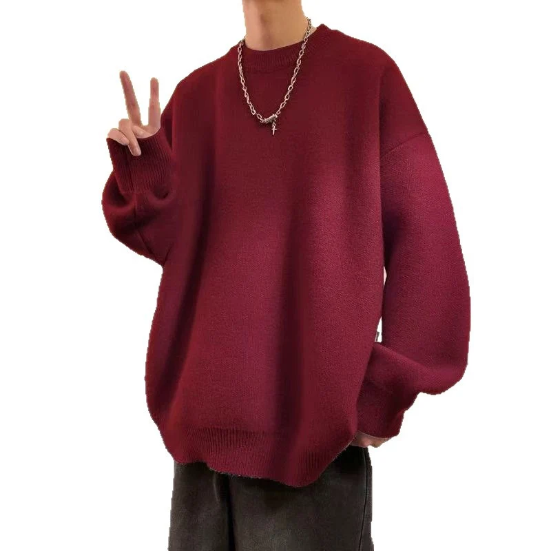 Herren Lässiger Oversized Pullover Nord Taschen