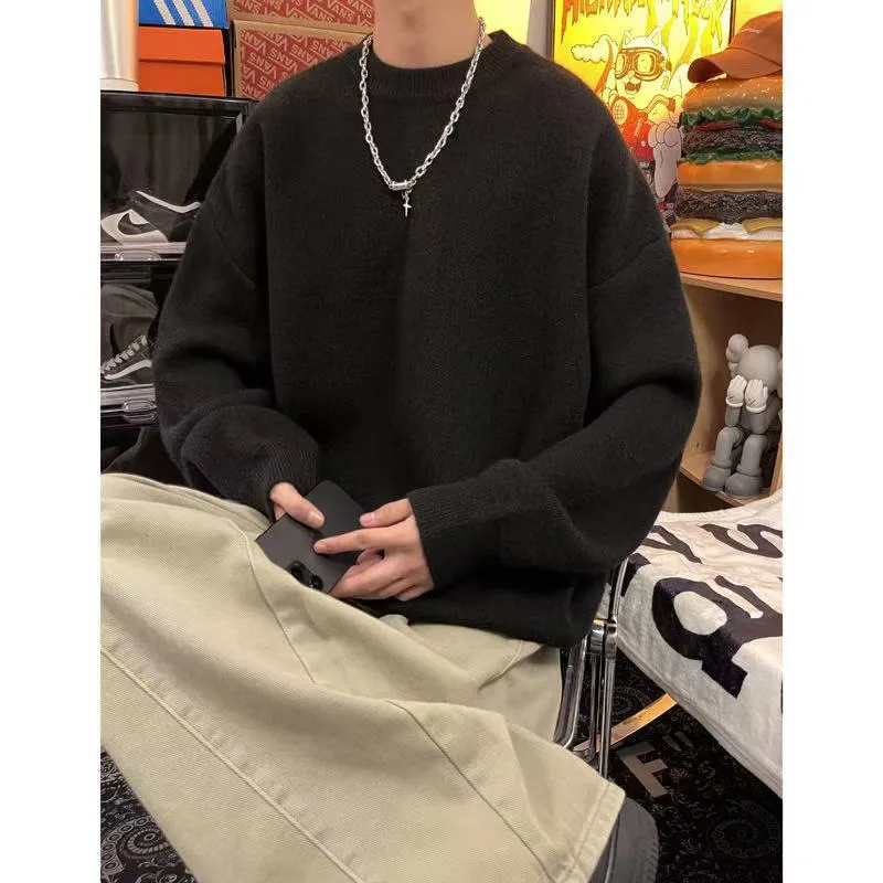 Herren Lässiger Oversized Pullover Nord Taschen