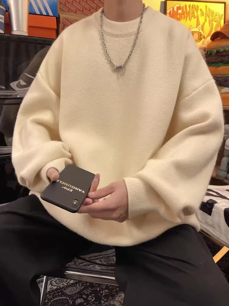 Herren Lässiger Oversized Pullover Nord Taschen