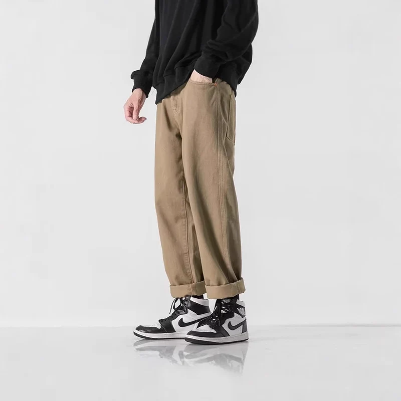 Herren Lässige Weitgeschnittene Chino-Hose Nord Taschen