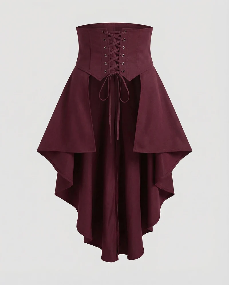 Damen Alternative Asymmetrisches Schößchen Mischgewebe Taillenkorsett-Gürtel