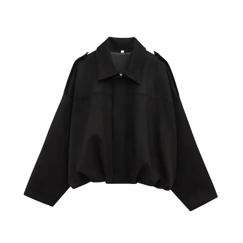 Damen Oversizedjacke aus weichem Textil mit modernem Schnitt