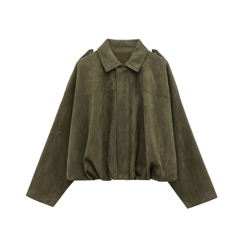 Damen Oversizedjacke aus weichem Textil mit modernem Schnitt
