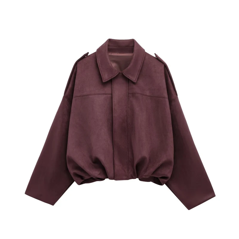 Damen Oversizedjacke aus weichem Textil mit modernem Schnitt