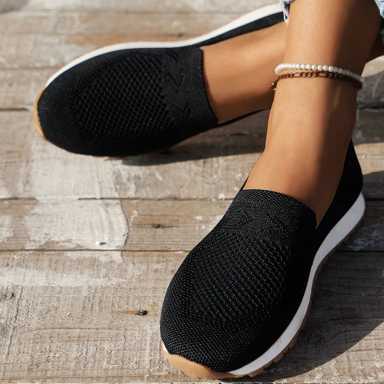 Damen Slip-On Sneakers mit atmungsaktivem Mesh-Obermaterial und rutschfester Sohle Nord Taschen