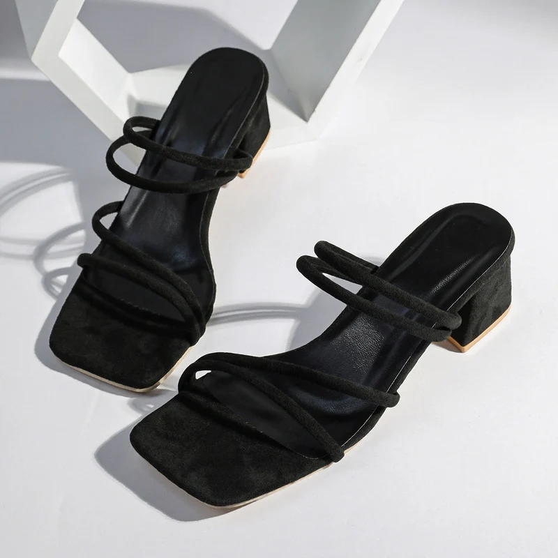 Damen Elegante Sandalen mit geschmackvollem Blockabsatz und verstellbaren Riemen