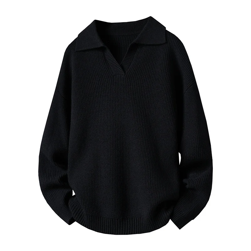 Damen Oversized Pullover mit Kragen Nord Taschen