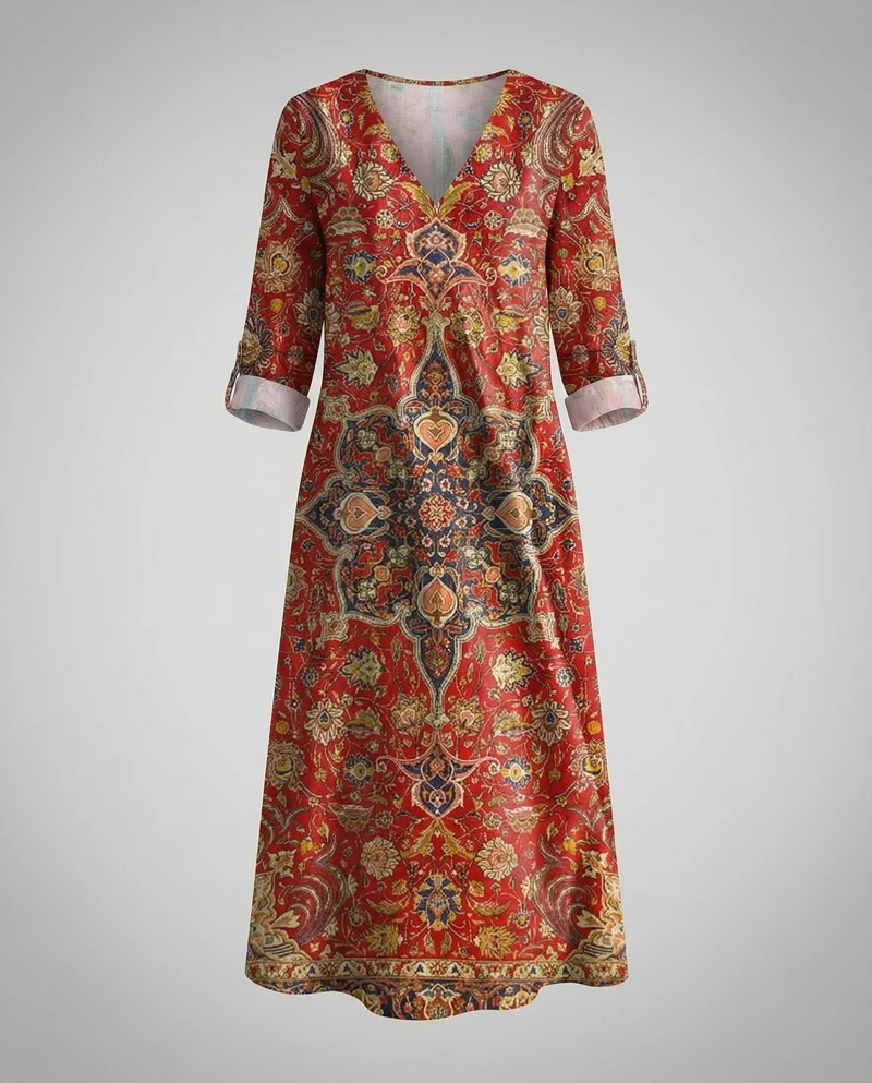 Boho Maxikleid Sommer Damen Taschen