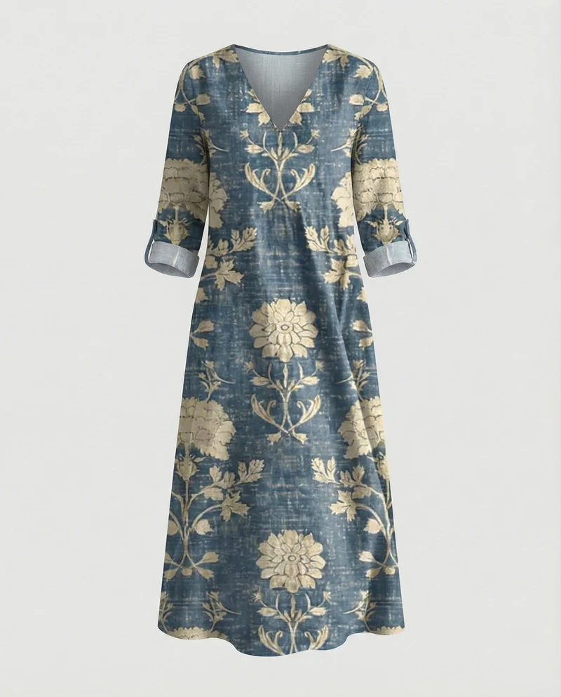 Boho Maxikleid Sommer Damen Taschen
