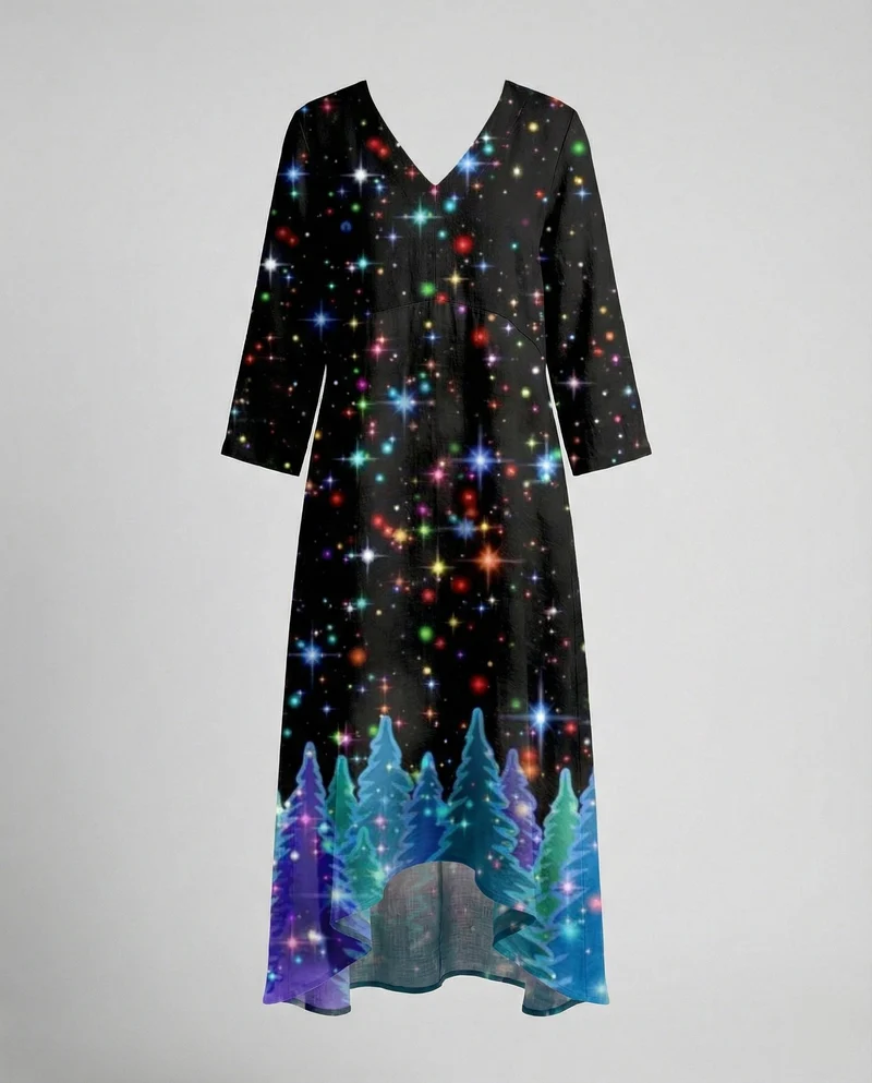 Boho Maxikleid Sommer Damen Taschen