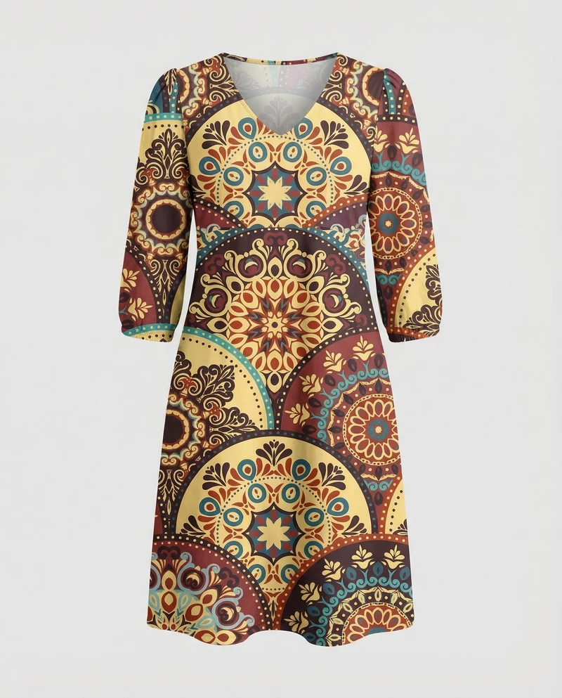 Boho Maxikleid Sommer Damen Taschen