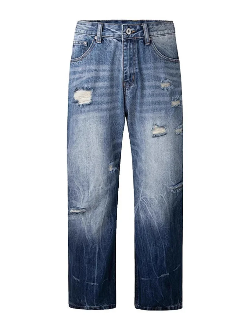 Damen Destroyed Baggy Jeans Nord Taschen