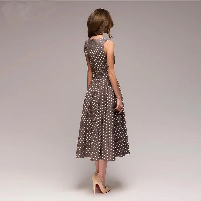 Vintage Gepunktetes Kleid Ferna